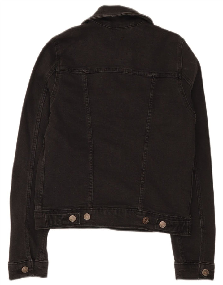 Levi's Damen Crop Denim Jacke UK 2 2XS Schwarz Baumwolle
