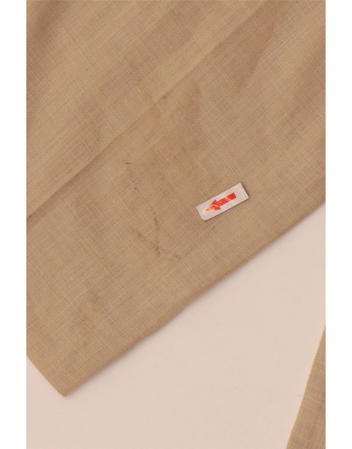 Gerade Herren-Anzughose von Marks & Spencer, W34, L29, Beige, Leinen