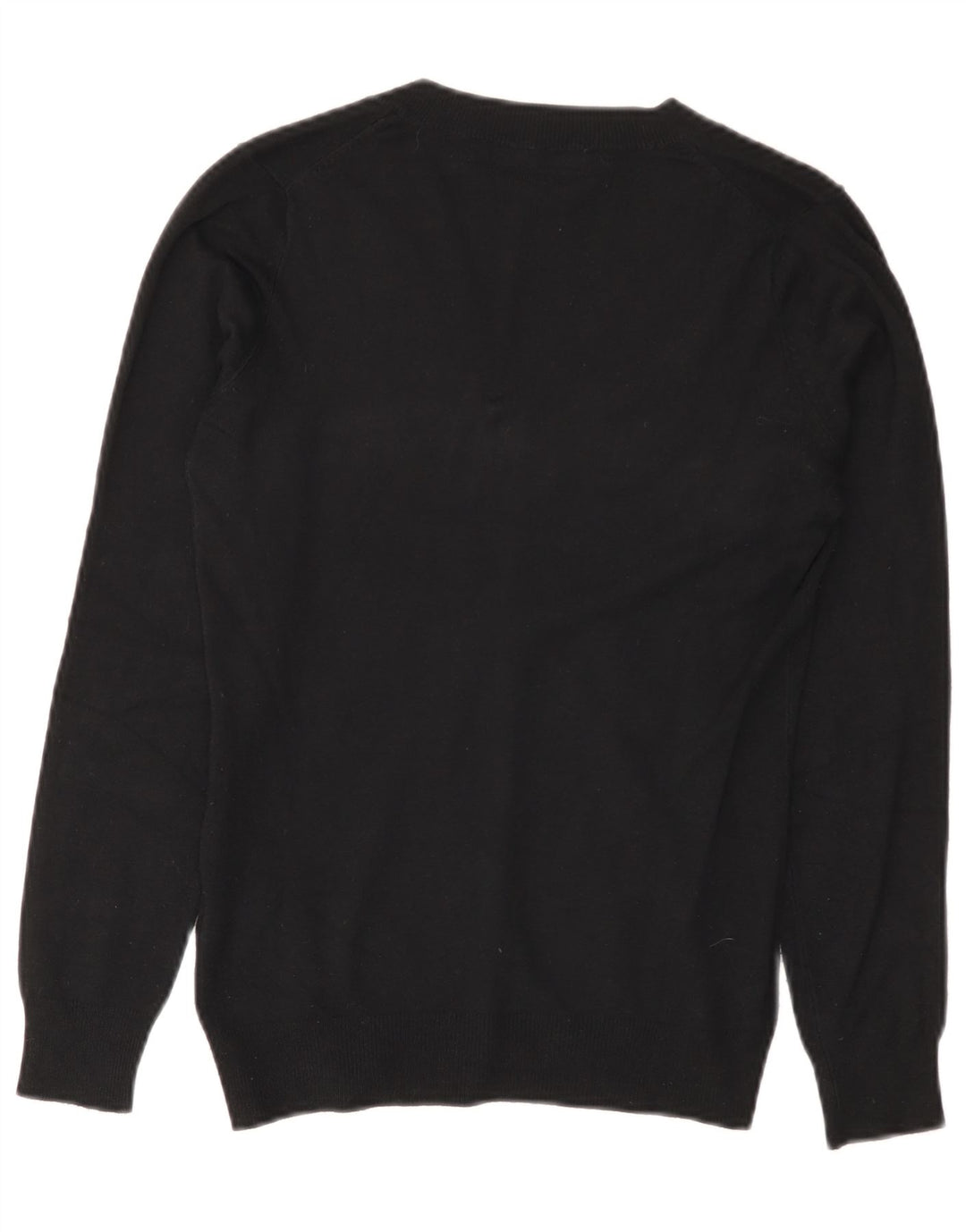 Zara Damen-Pullover mit V-Ausschnitt, UK 12, mittlere schwarze Viskose