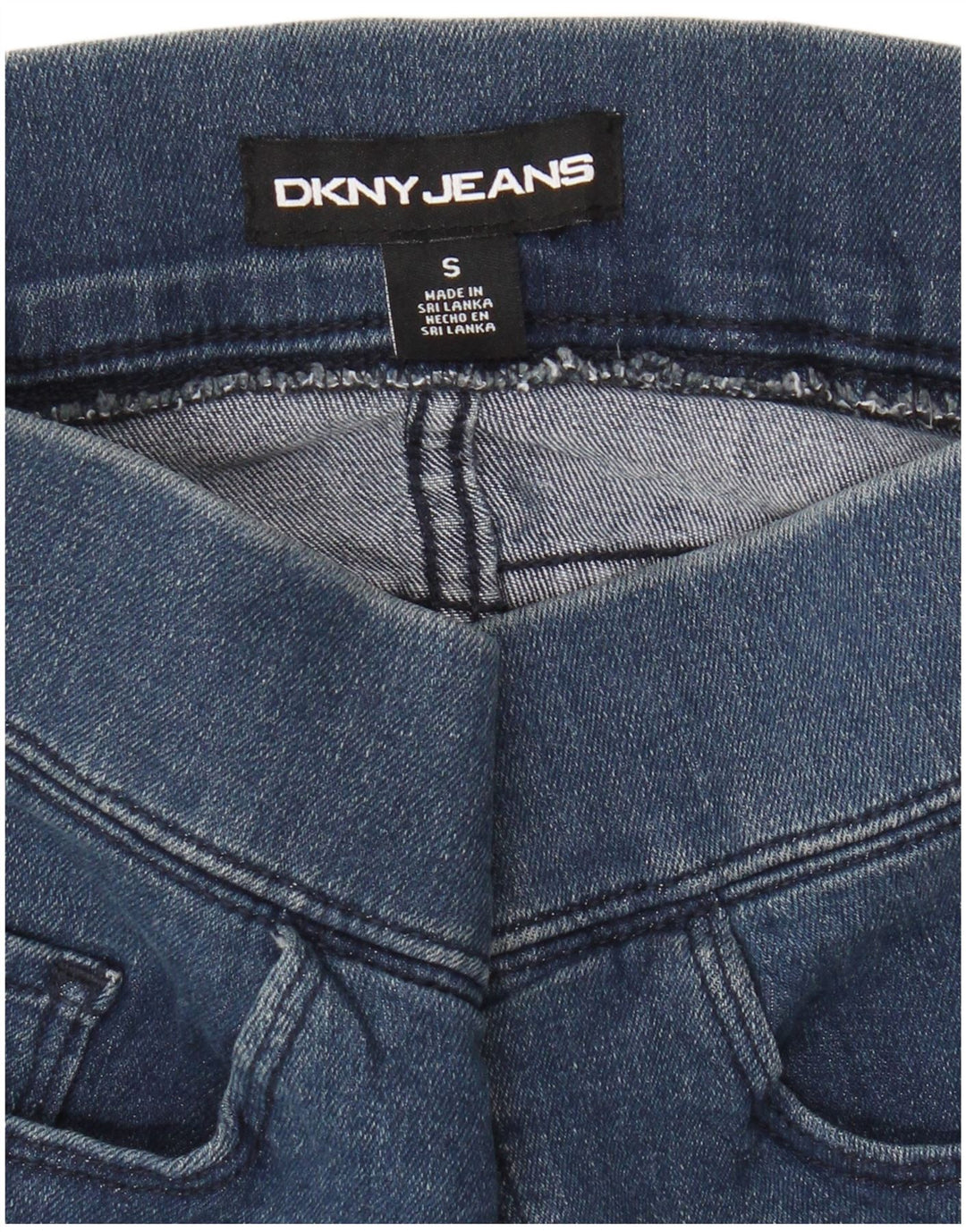 DKNY Damen Denim-Shorts, Größe S, W30, Blau