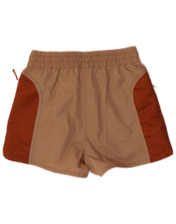 Puma Damen Sportshorts UK 8 Small Beige Colourblock Polyester