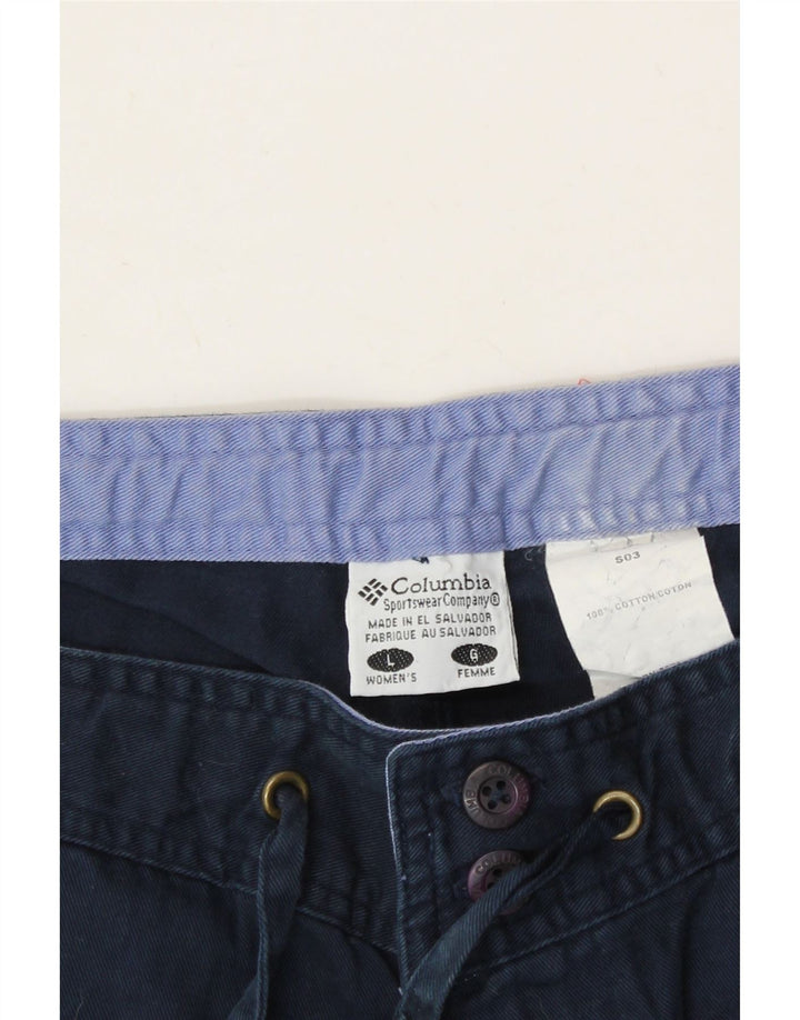 COLUMBIA Womens Chino Shorts Large W32  Navy Blue Cotton Vintage Columbia and Second-Hand Columbia from Messina Hembry 