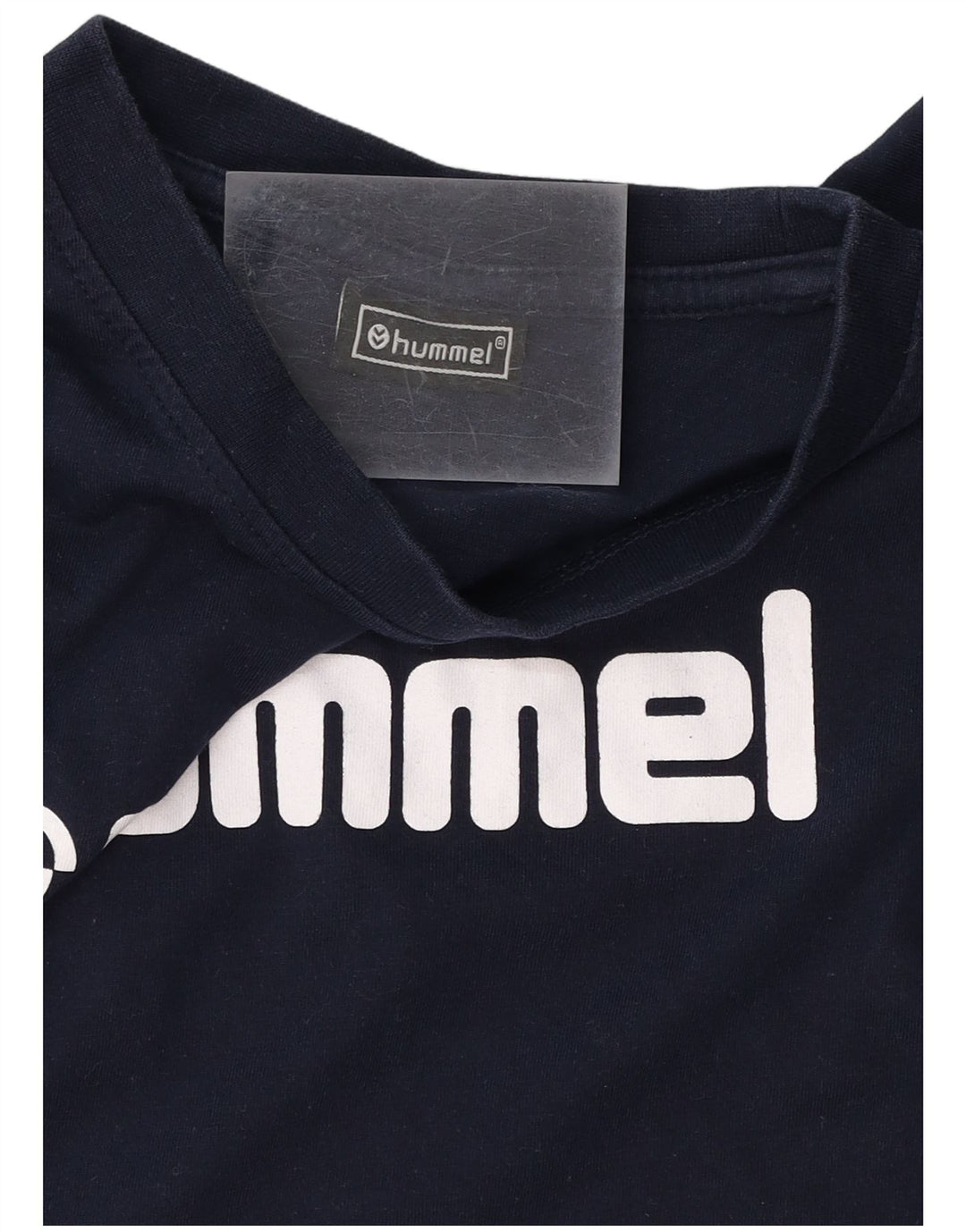 HUMMEL Herren Grafik-T-Shirt-Oberteil, mittelmarineblaue Baumwolle