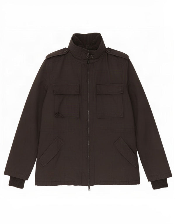 Aspesi Womens Military Utility Jacke UK 18 XL Schwarz Polyester