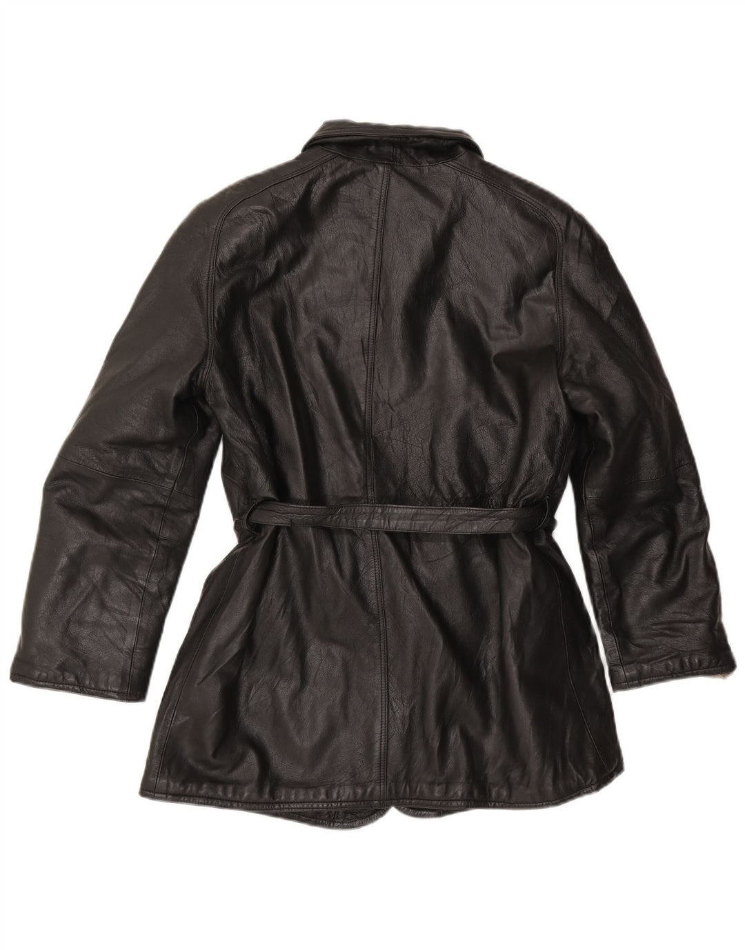 Vintage Damen Lederjacke IT 46 Large Schwarz