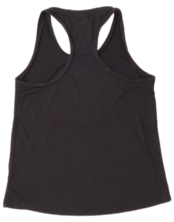 NIKE Damen Graphic Vest Top UK 10 Small Schwarz