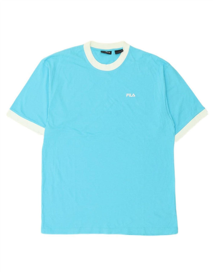 FILA Mens T-Shirt Top XL Blue Cotton