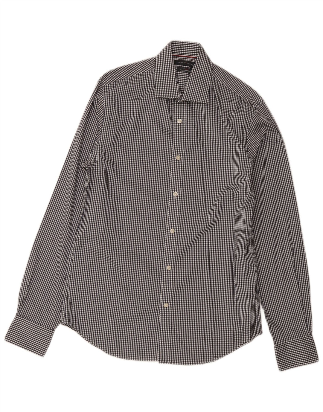 Tommy Hilfiger Herren Slim Fit Hemd Größe 15 Mittel Marineblau Gingham