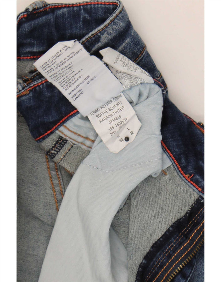 Tommy Hilfiger Damen Slim Jeans W32 L32 Marineblau Baumwolle