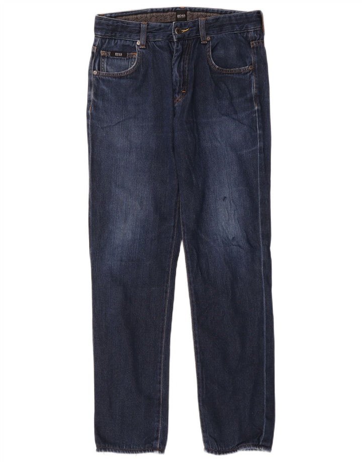 Hugo Boss Herren-Jeans mit normaler Passform, gerade Passform, W30, L29, Blau, Baumwolle