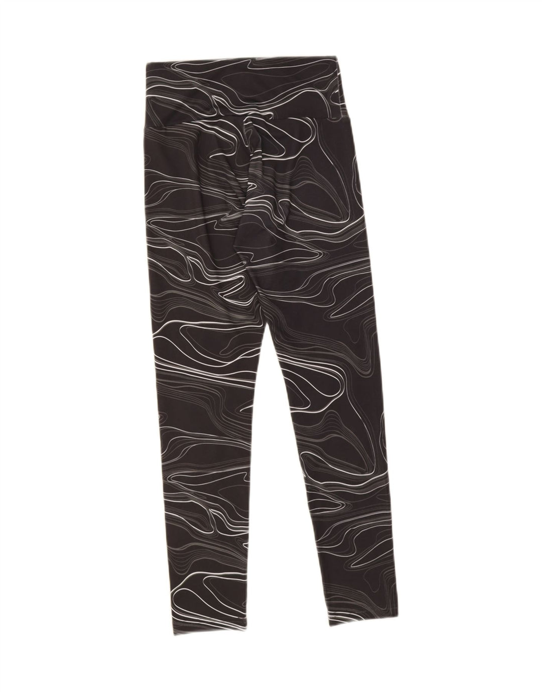 Puma Womens Abstract Pattern Leggings UK 8 Small Schwarz Geometrisch