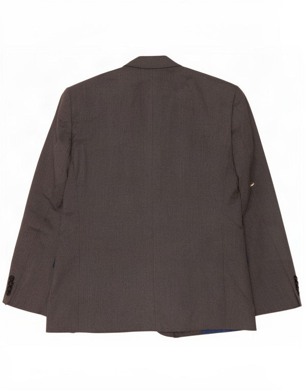 Marks & Spencer Herren kurze 2-Knopf-Blazerjacke UK 44 XL Graues Polyester