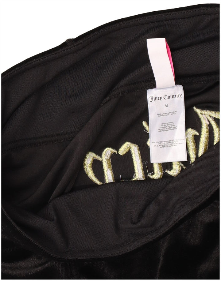 Juicy Couture Damen-Leggings aus grafischem Velours, UK 12, Mittelschwarz, Polyester
