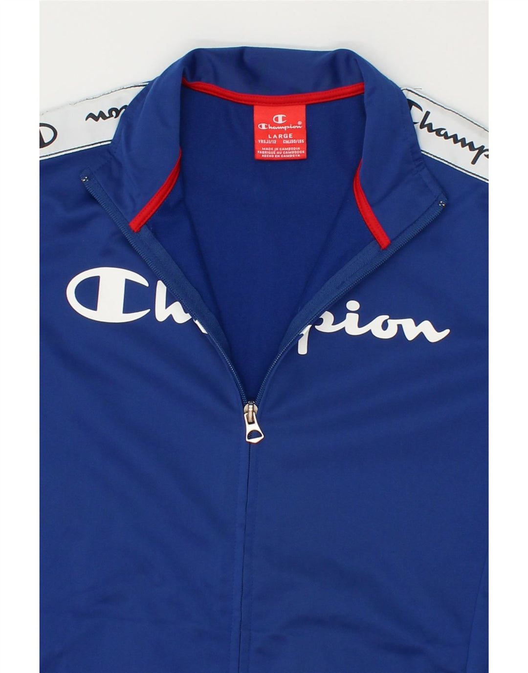 CHAMPION Boys Graphic Tracksuit Top Jacket 11-12 Years Large Blue Vintage Champion and Second-Hand Champion from Messina Hembry 