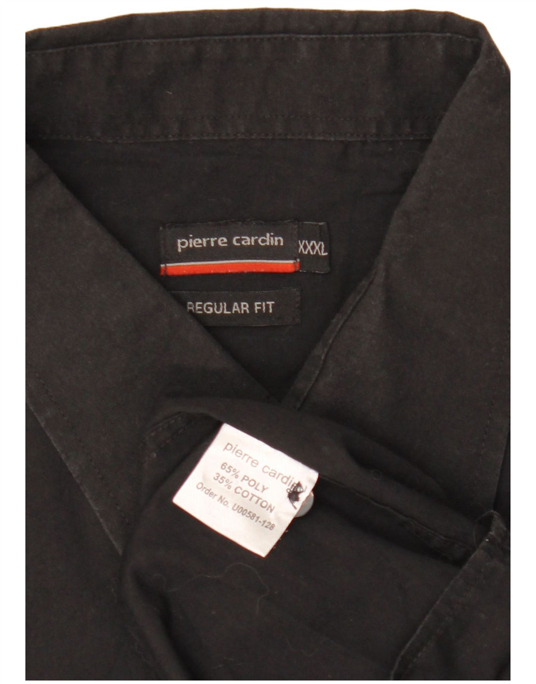Pierre Cardin Herren-Hemd, kurzärmelig, normale Passform, 3XL, Schwarz, Polyester
