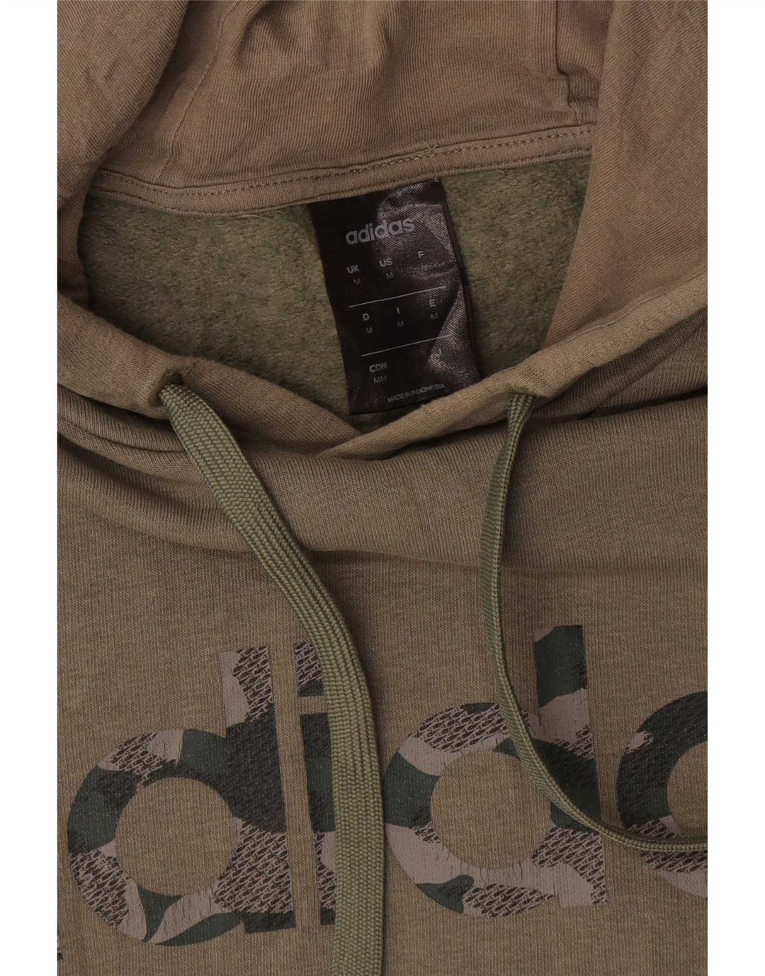 Adidas Herren Grafik-Hoodie-Pullover aus mittlerer Khaki-Baumwolle