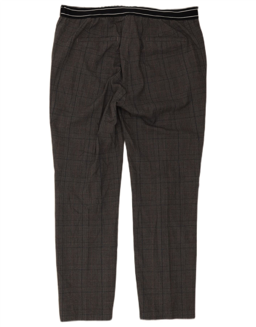 Zara Slim Chino-Hose für Damen, XL, W32, L27, grau kariertes Polyester