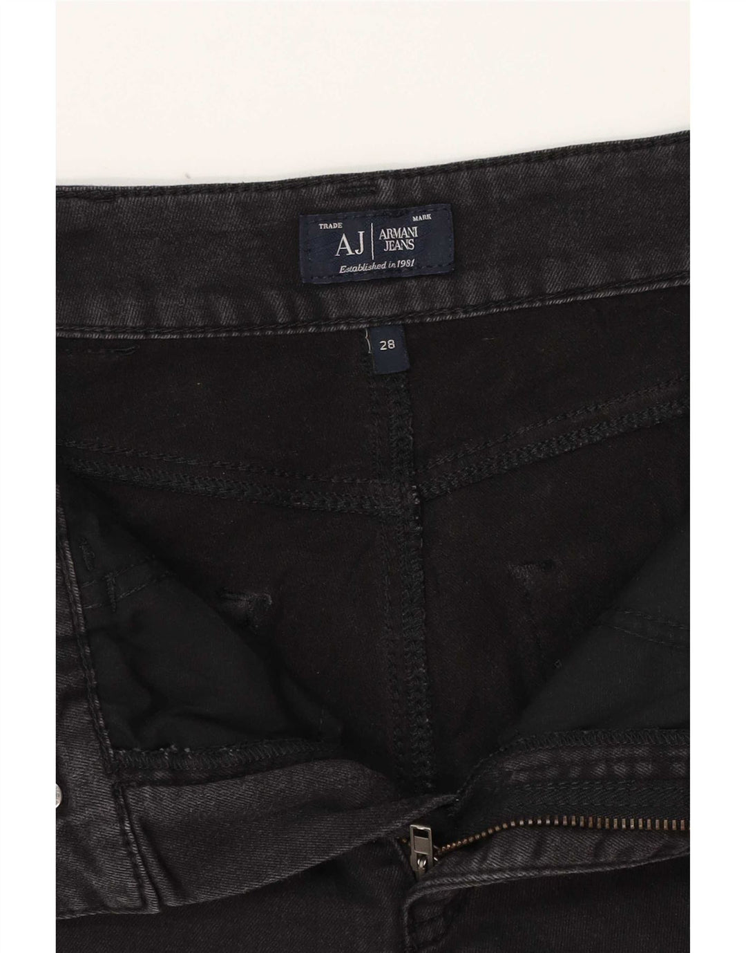 Armani Damen Slim Jeans W28 L28 Schwarz