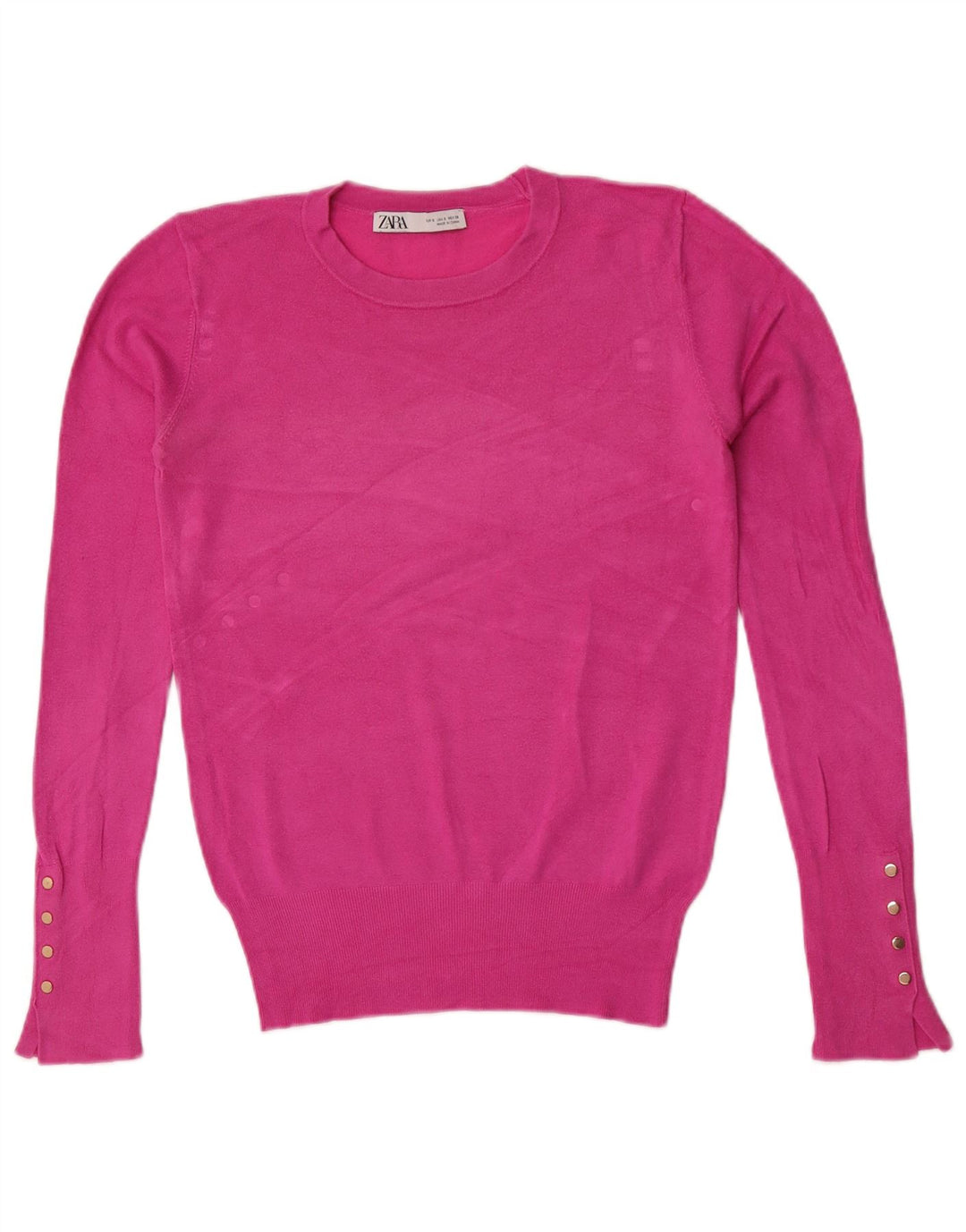 Zara Damen-Pullover mit Rundhalsausschnitt, Gr. 10, klein, Rosa