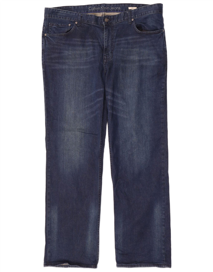 Calvin Klein Herren Straight Jeans W38 L32 Marineblau