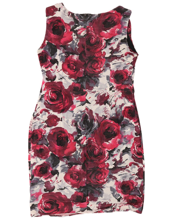 Phase Eight Damen Etuikleid UK 18 XL Burgunderrot geblümte Viskose