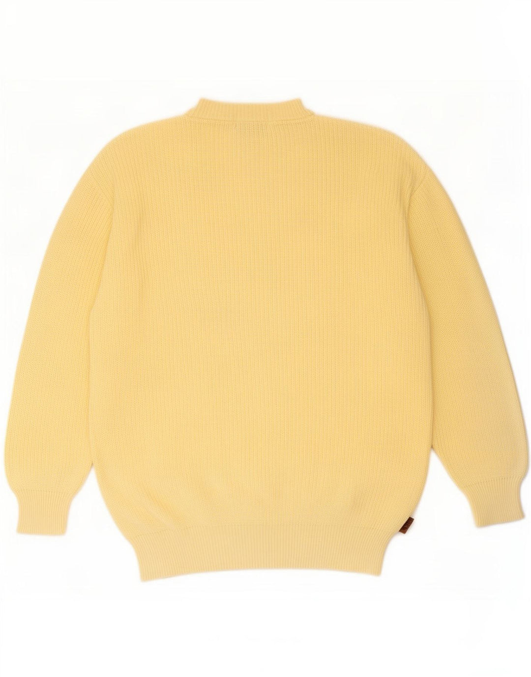 Fila Herren-Pullover mit Rundhalsausschnitt, IT 50, mittelgelbe Baumwolle