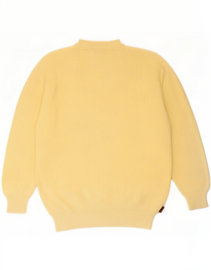 Fila Herren-Pullover mit Rundhalsausschnitt, IT 50, mittelgelbe Baumwolle
