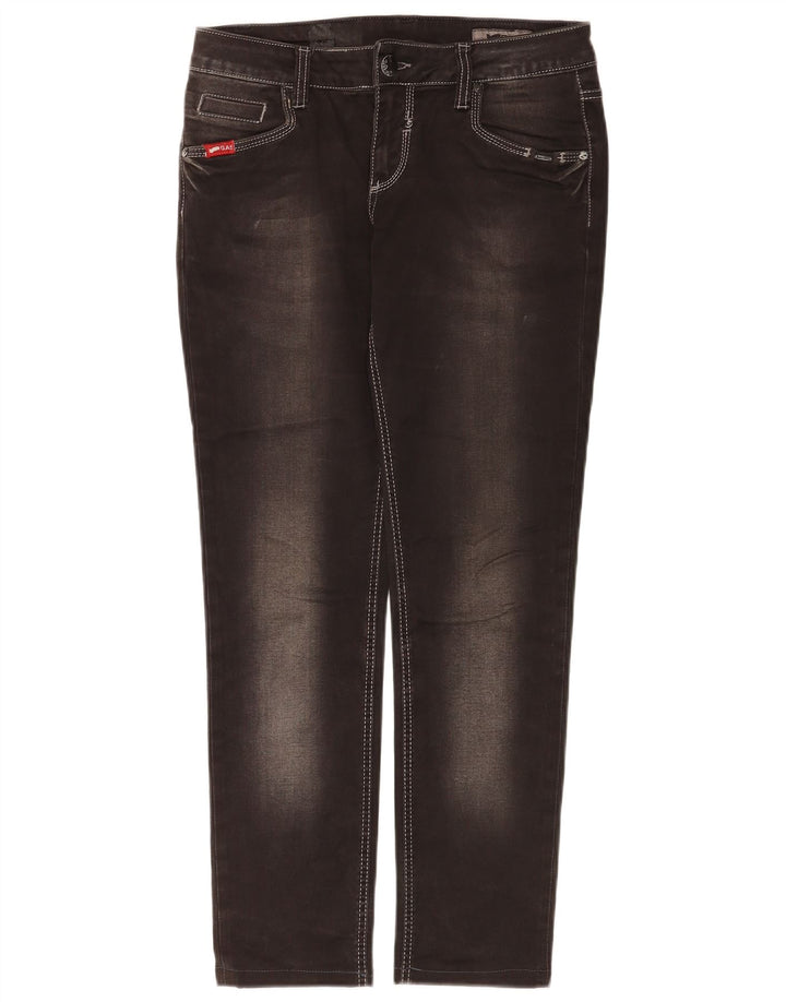 Gas Damen Slim Jeans W31 L30 Schwarze Baumwolle
