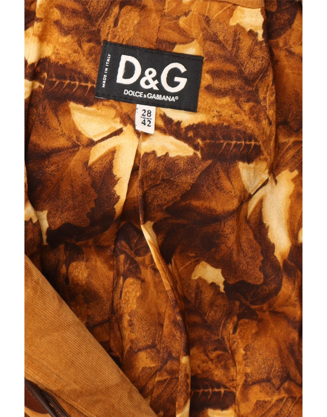 Dolce & Gabbana Damen Cord-Dufflecoat mit Kapuze IT 42 Mittelbraun