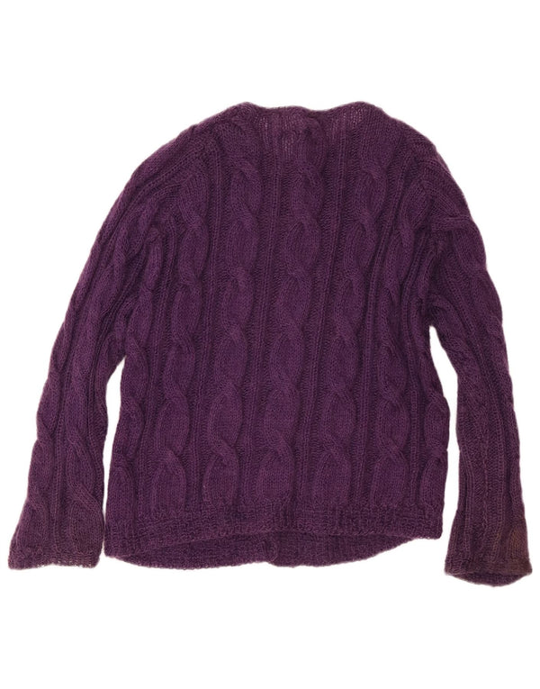 Vintage Damen Übergroßer Pullover UK 18 XL Lila