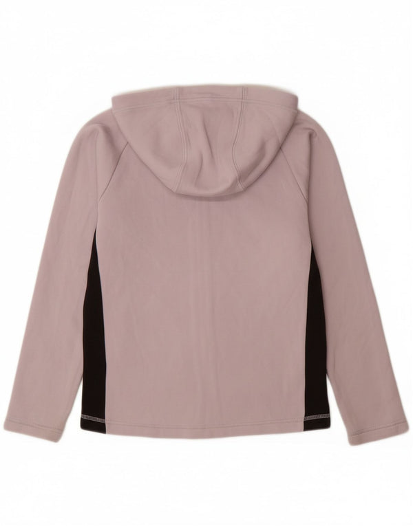 PUMA Mädchen-Kapuzenpullover mit Reißverschluss, 13–14 Jahre, lila, Colourblock-Baumwolle