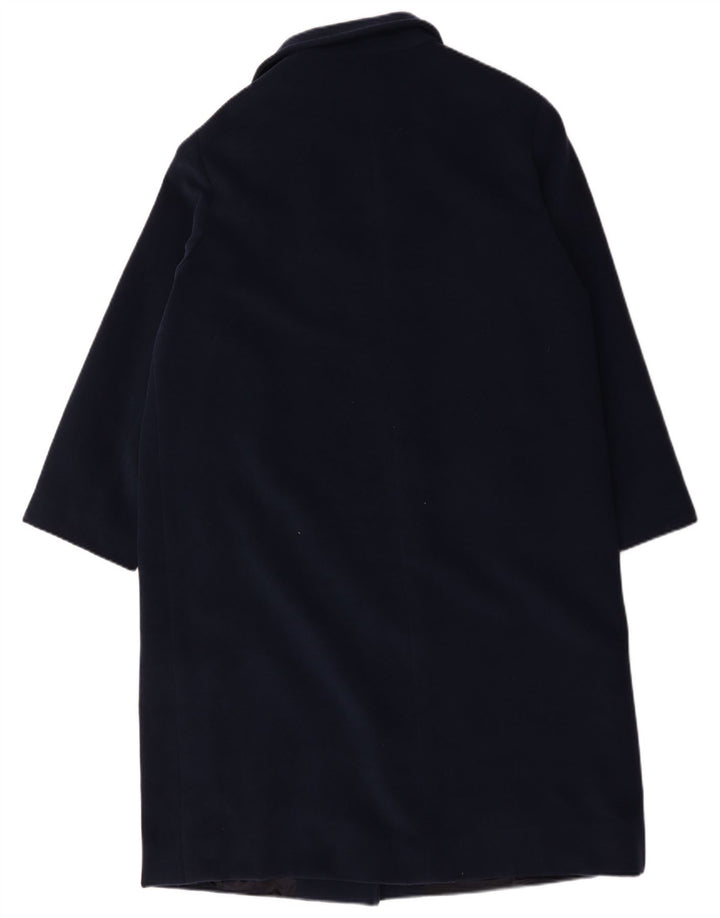 Vintage Damen Mantel IT 48 XL Marineblaue Wolle