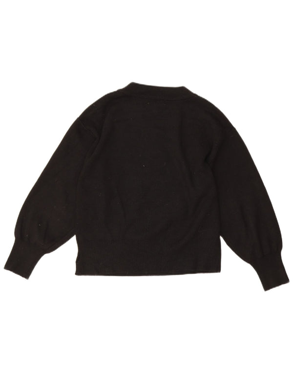 Topshop Damen-Pullover mit Grafik, UK 6, XS, Schwarz, Acryl