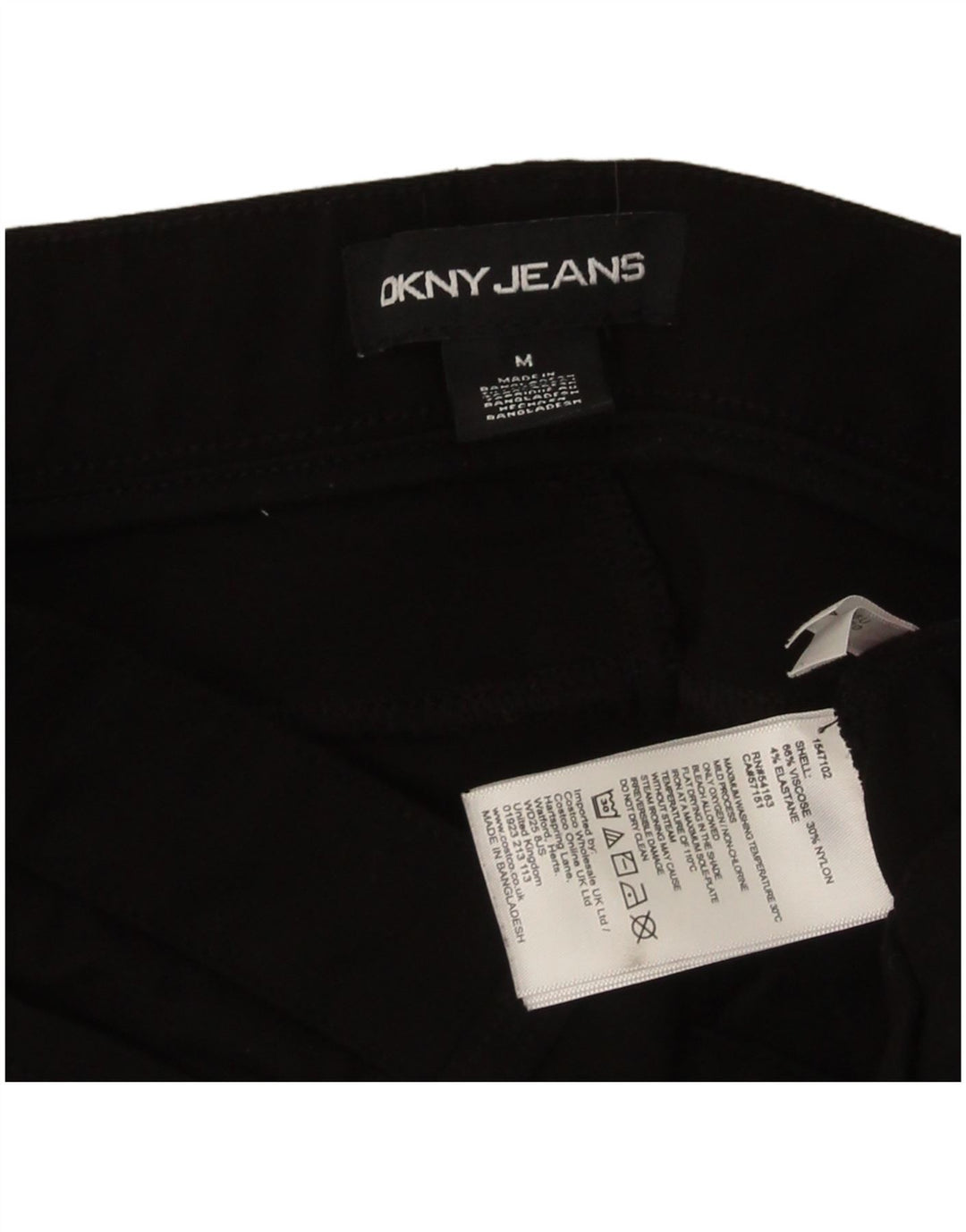 Dkny Damen Slim Freizeithose Medium W30 L28 Schwarze Viskose
