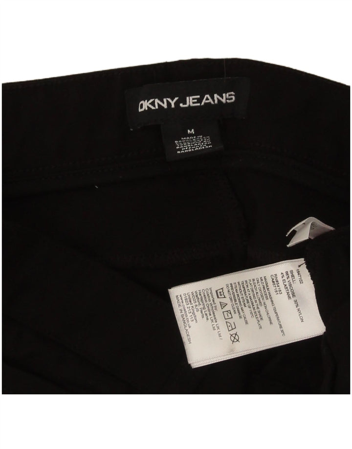 Dkny Damen Slim Freizeithose Medium W30 L28 Schwarze Viskose