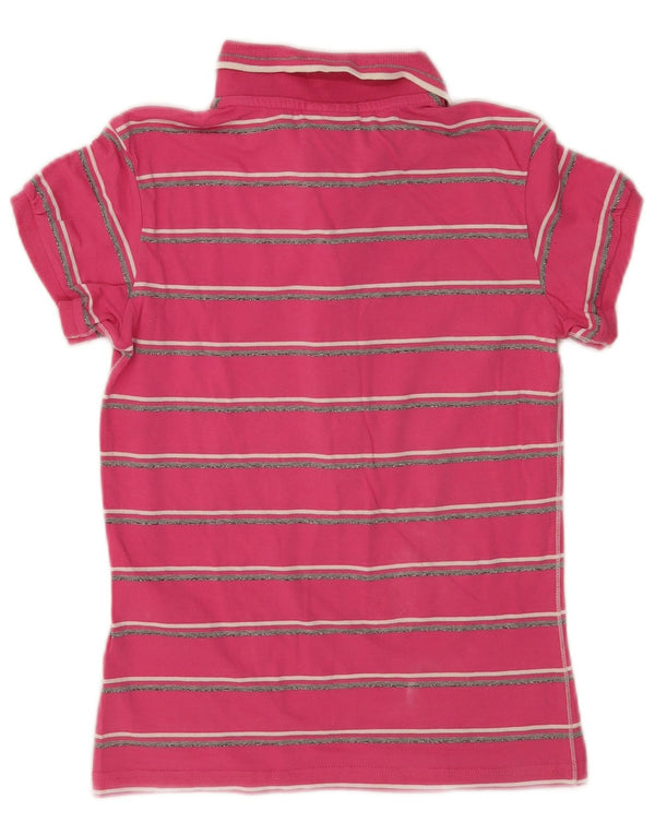Champion Damen Heritage Fit Poloshirt UK 14 Mittelrosa gestreift aus Baumwolle