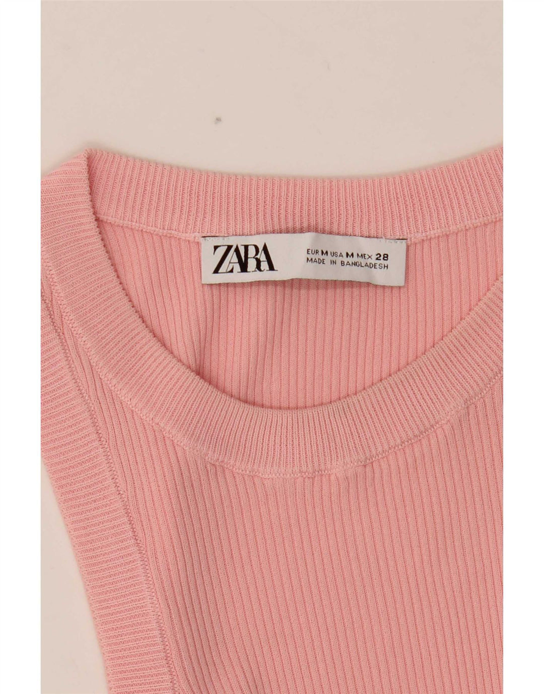 Zara Damen Weste Top UK 12 Mittelrosa