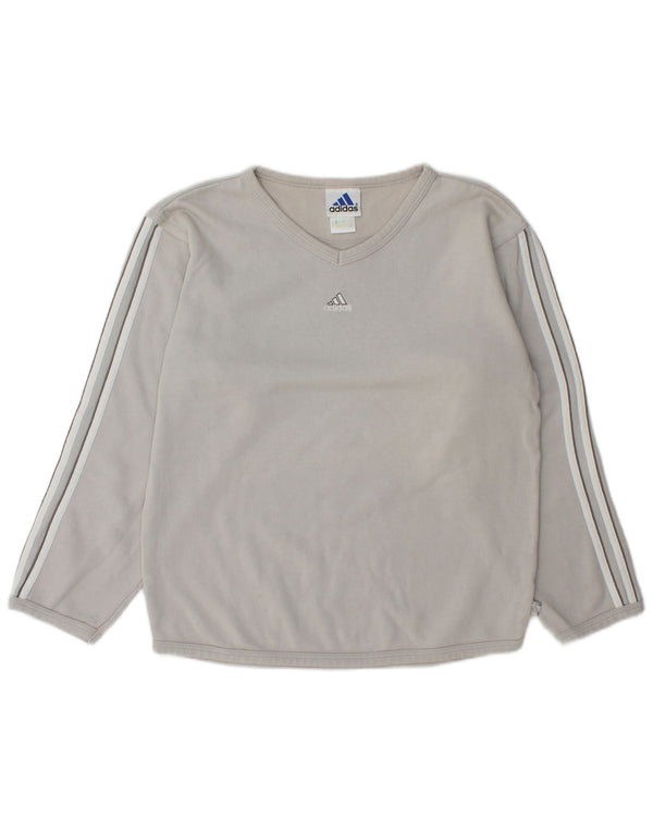 Adidas Damen-Sweatshirt in Übergröße, Gr. 10, Größe S, Grau, Baumwolle