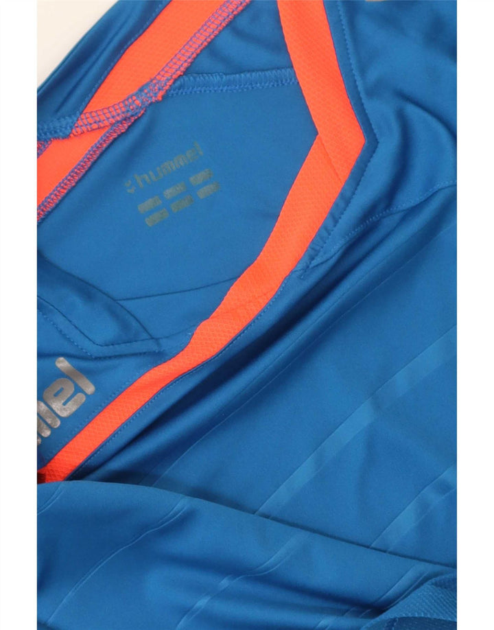 Hummel Herren Grafik-T-Shirt-Oberteil, groß, blau gestreift