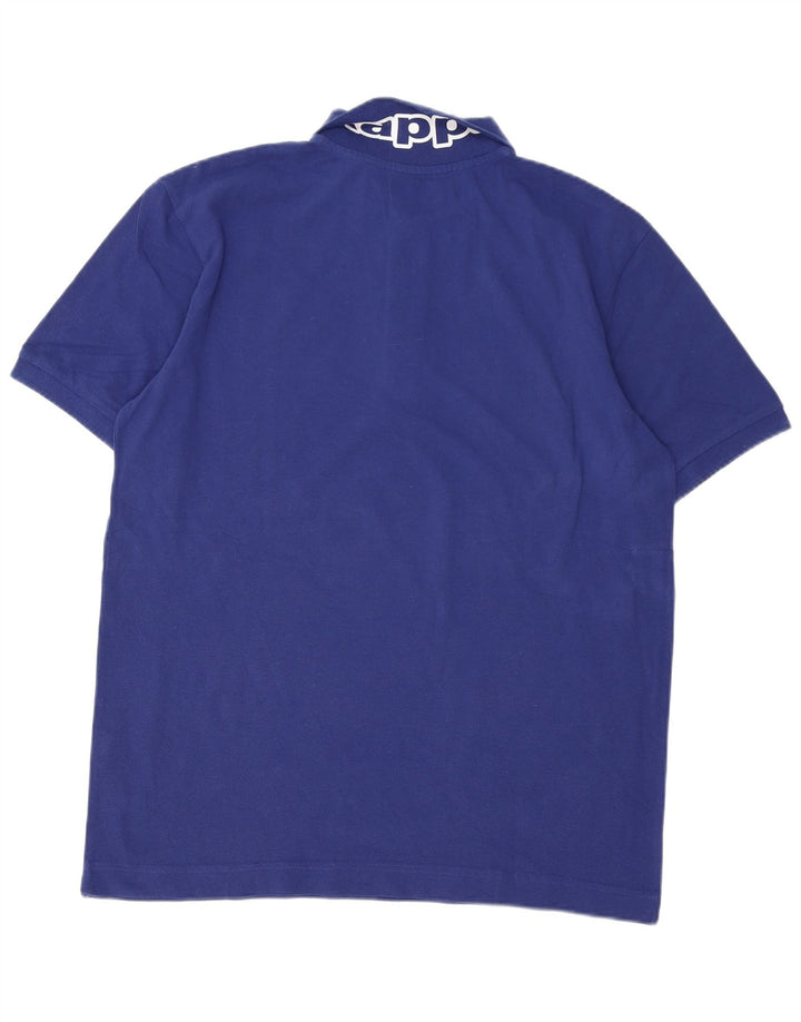 Kappa Herren Grafik-Poloshirt XL, blaue Baumwolle
