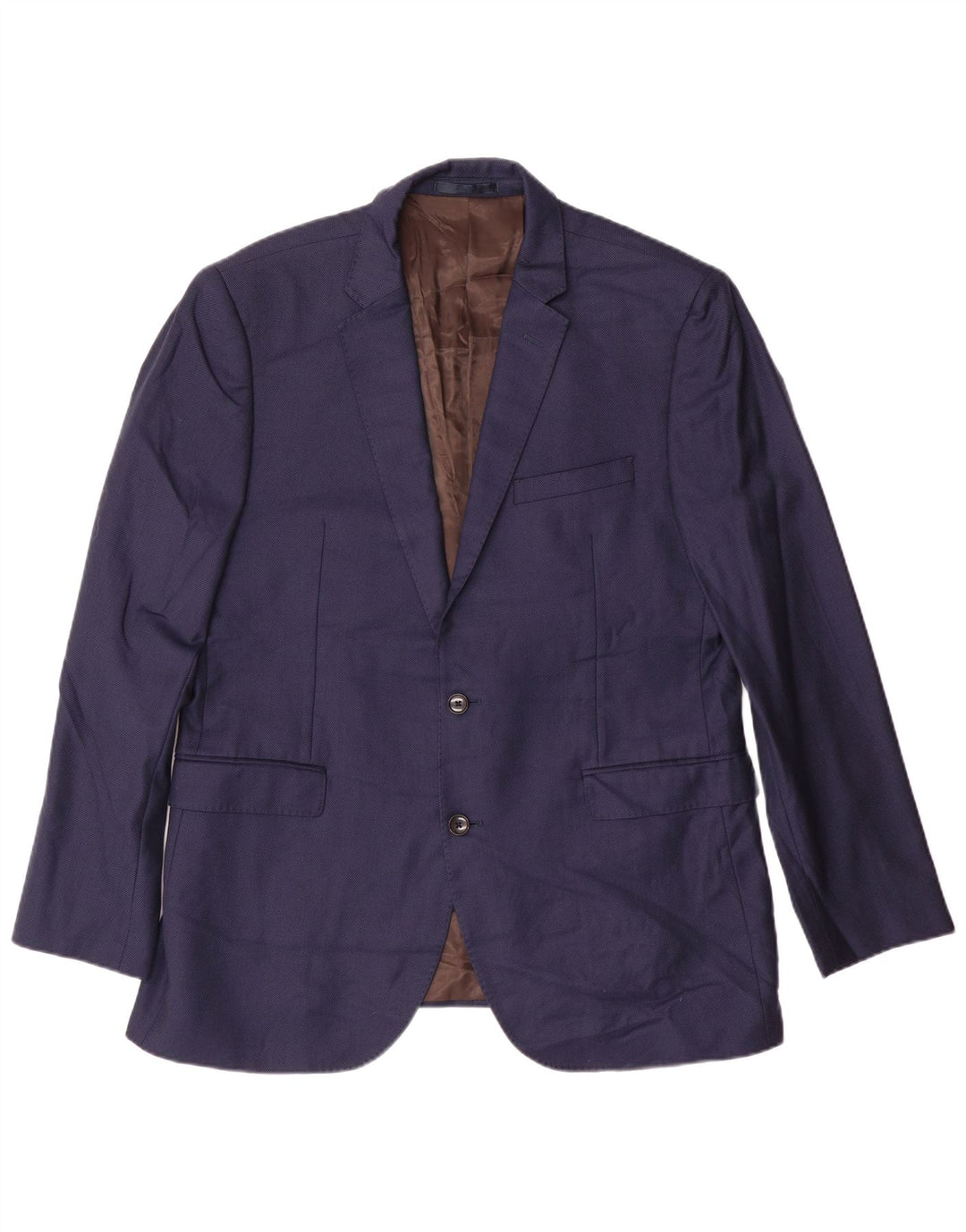 ERMENEGILDO ZEGNA Herren 2-Knopf-Blazerjacke UK 44 2XL Marineblaue Wolle