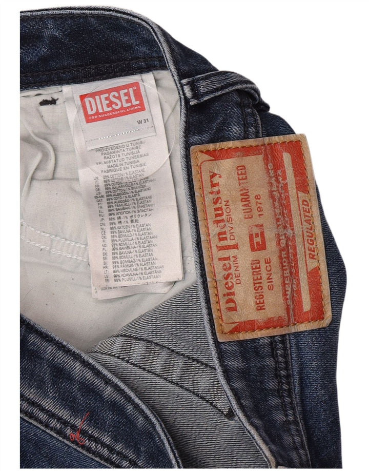 Diesel Damen Bootcut-Jeans W31 L33 Blaue Baumwolle