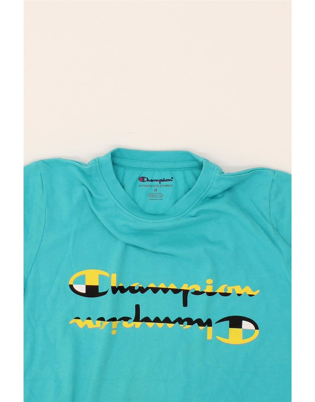 CHAMPION Boys Graphic T-Shirt Top 8-9 Years Medium  Blue Cotton Vintage Champion and Second-Hand Champion from Messina Hembry 