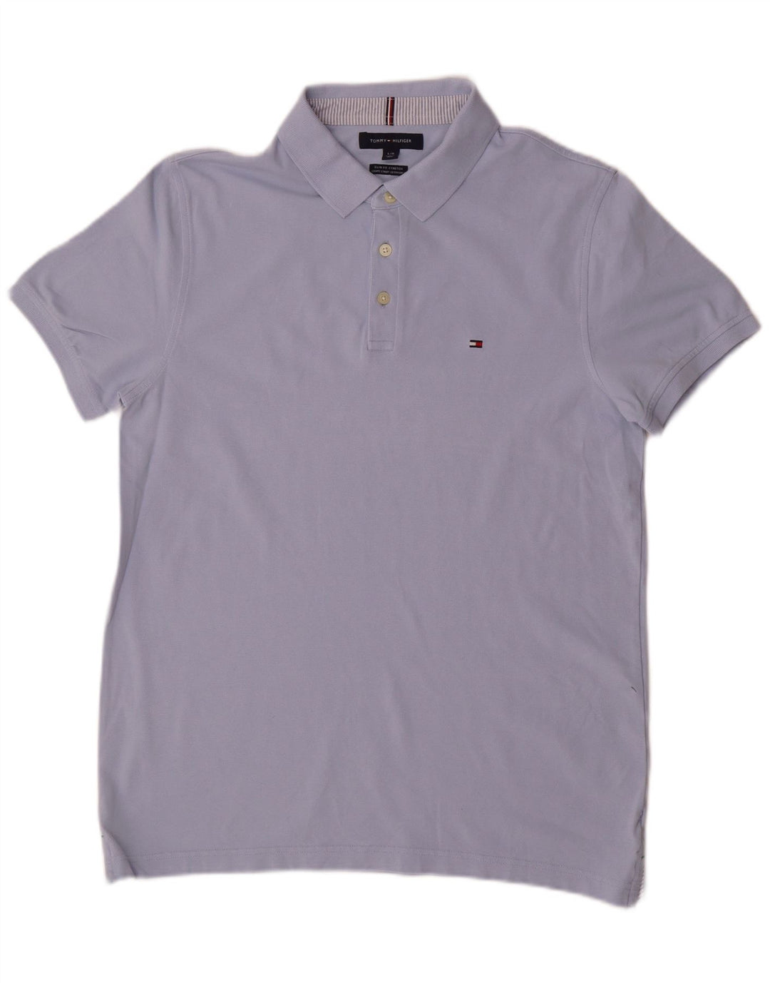 Tommy Hilfiger Herren-Poloshirt in schmaler Passform, groß, aus blauer Baumwolle