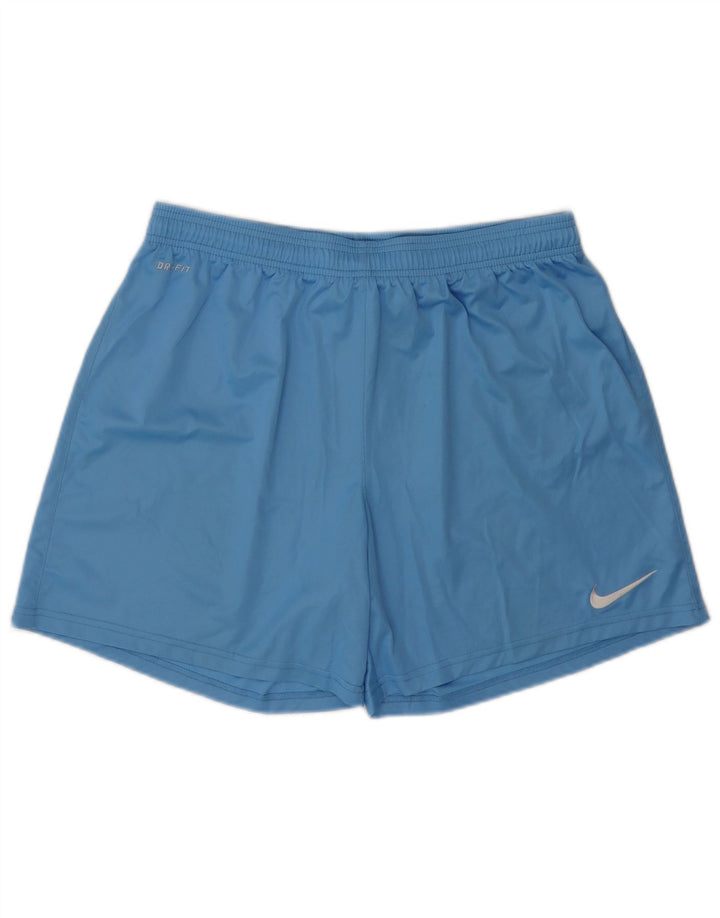 Nike Damen Dri Fit Sport Shorts UK 18 XL Blau Polyester