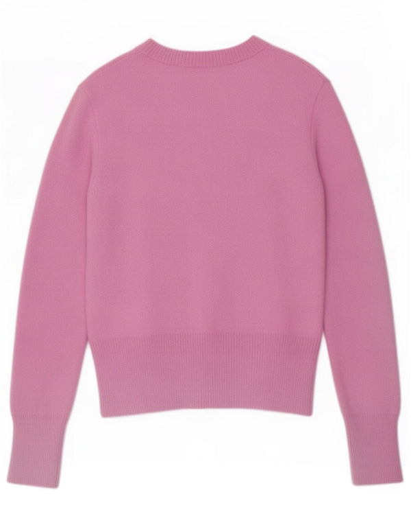 Zara Damen Strickjacke UK 12 Mittelrosa Polyamid