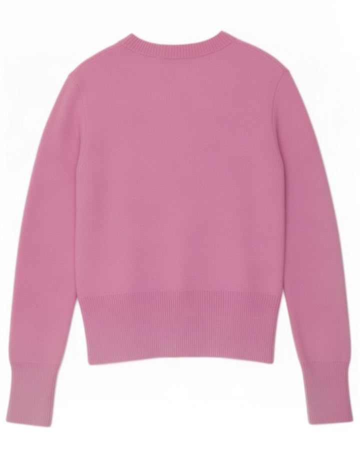 Zara Damen Strickjacke UK 12 Mittelrosa Polyamid