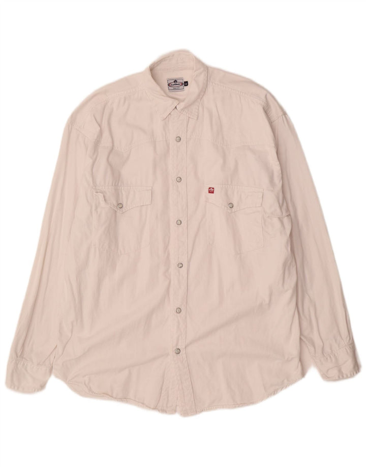 Vintage Herren Jeanshemd Mittelweiße Baumwolle