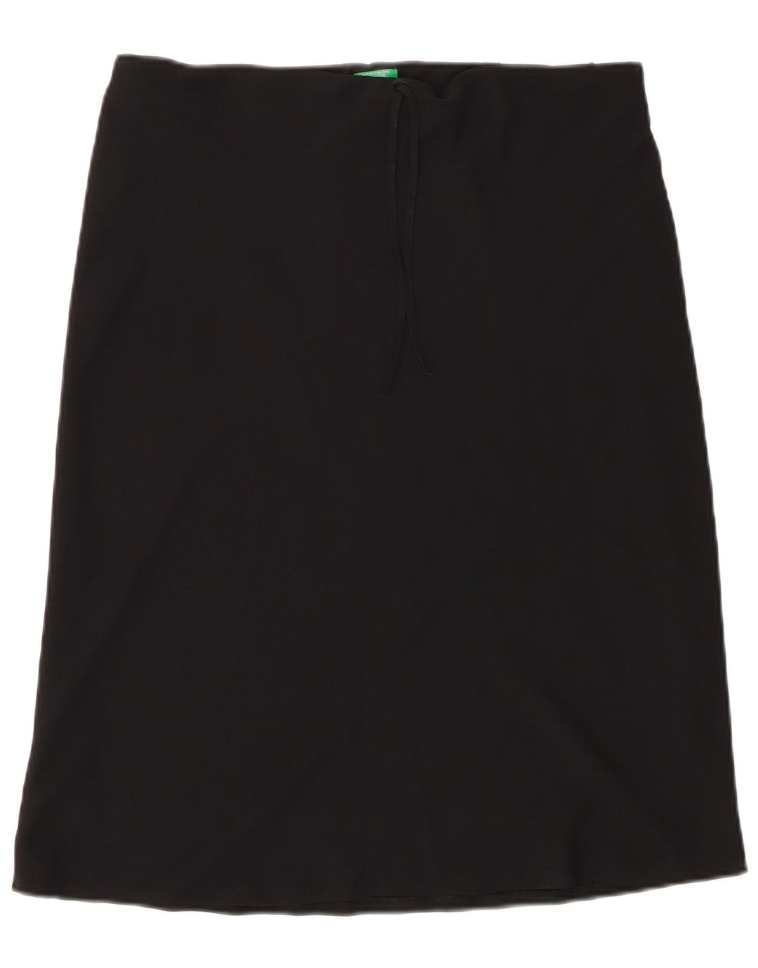 Benetton Damen Minirock Small W30 Schwarz Polyester