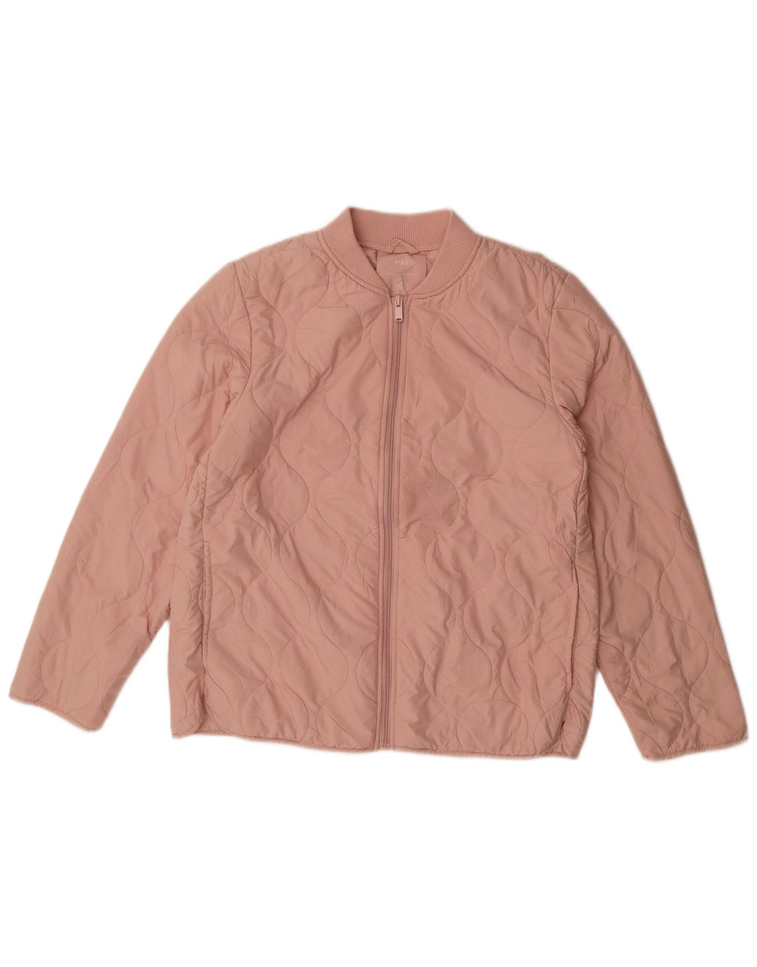 Marks & Spencer Damen Steppjacke UK 12 Mittelrosa Polyester